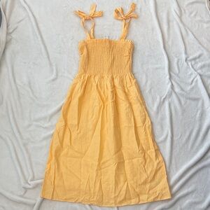 Aritzia Golden Hour Linen Dress - Size Small, Sunflower Yellow